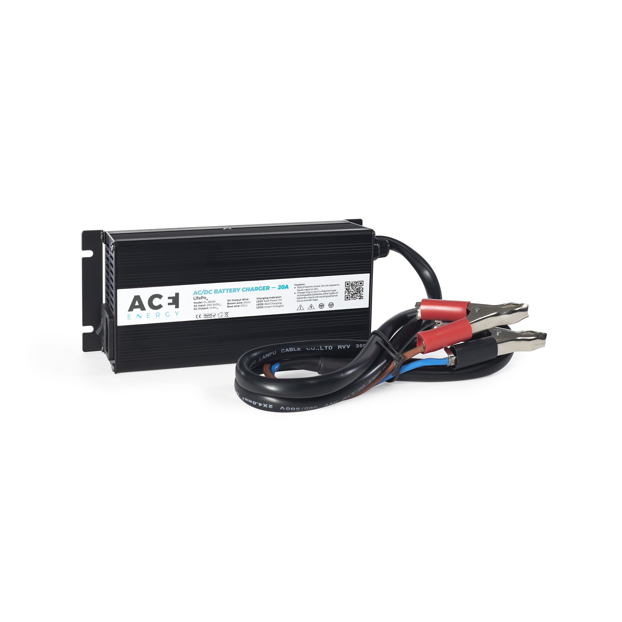 AC/DC Charger 20A, LiFePO4 - ACE Energy