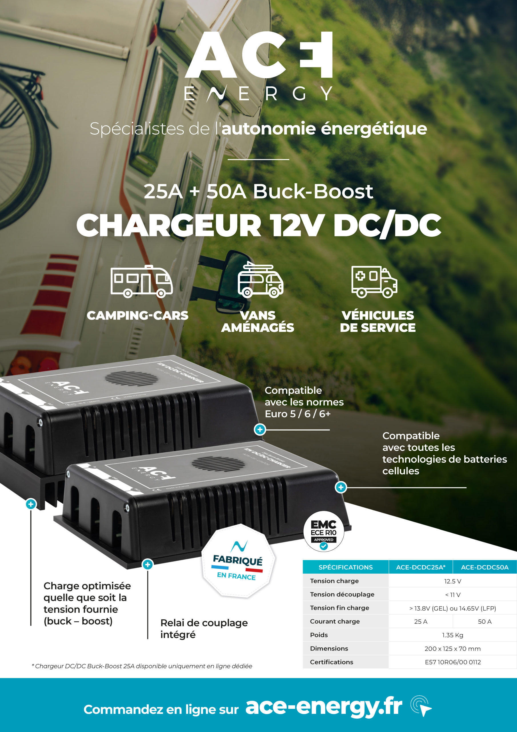 Chargeur DC/DC Buck-Boost 50A - ACE Energy